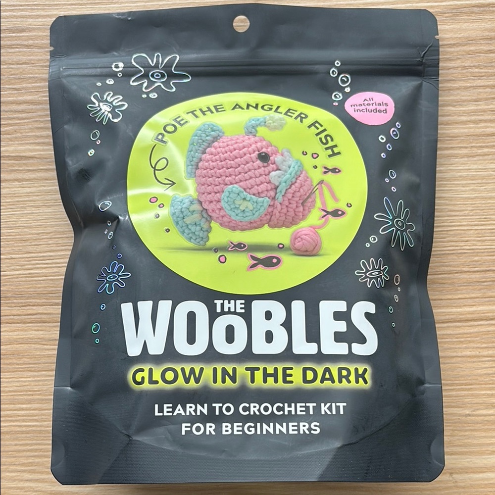 The Woobles Glow Poe the Angler Fish Crochet Kit